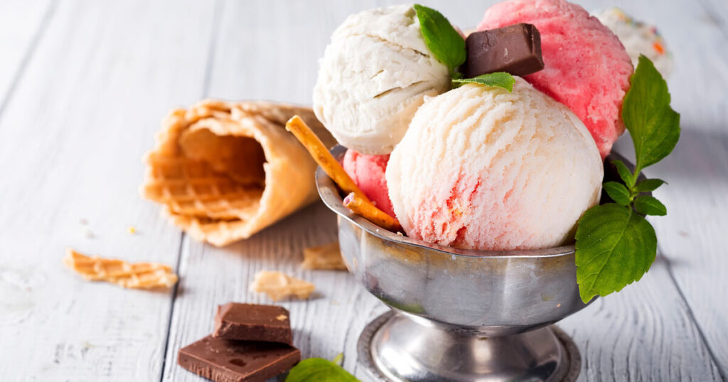 gelato, less fat ice-cream, airless ice-cream, Italian ice-cream.